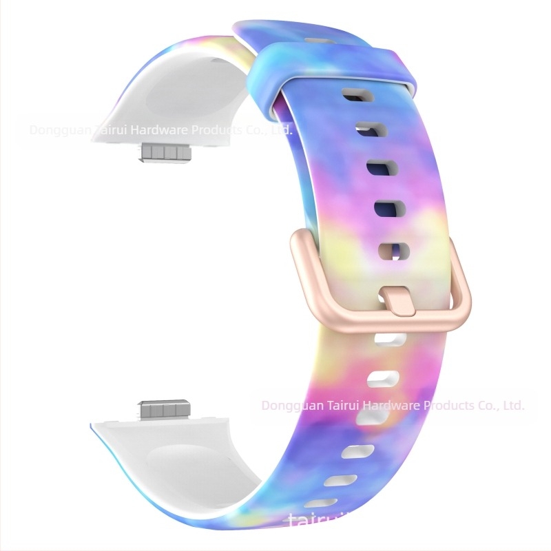 Huawei Watch Fit3 nyomtatott színes csattal ellátott szilikon szíj Huawei Fit3 Smart Sport csereszíj