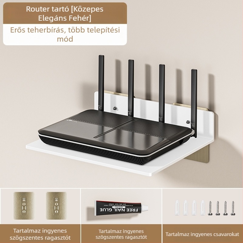 Falra szerelhető kamerakonzol, többcélú fali set-top box, projektor tartóállvány, lyukasztásmentes router tárolóállvány