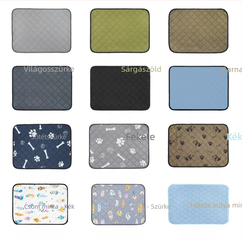 Kisállat pelenkázóbetét Vízálló Mosható Pelenkázóbetét Mosható Erős Tapadókorongos Vastag Kisállat Kiképző Pad Kiskutya Kennel