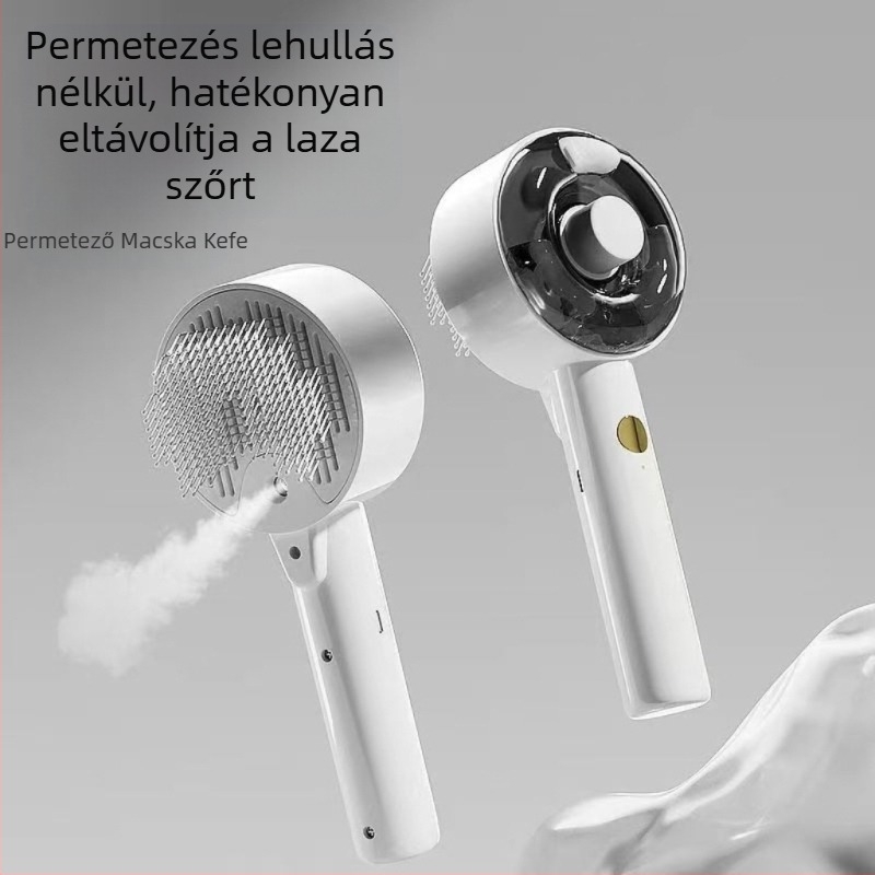 Kutya spray masszázsfésű macska egyérintéses szőrtelenítő fésű macskafésű macskaszőr UV sterilizálás és atka eltávolítás
