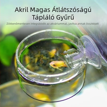 Akvárium etető piros rovarpohár kis akváriumi halak etetőgyűrű úszó rögzített haletető etetőgyűrű etetőcső