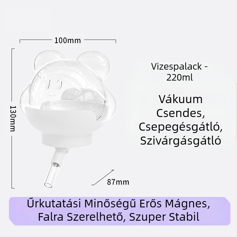 Hörcsög mágneses vízforraló vákuumos fali nyúl vízadagoló aranymedve tengerimalac kisállat itató kisállat kellékek