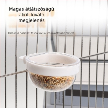 Hullámos törpepapagáj, törpepapagáj, kakadu eledeldoboz, eledelüveg, eledeltál, madárpohár, szemcse, tojás, köles eledeltál, evéstanuláshoz szükséges kellékek
