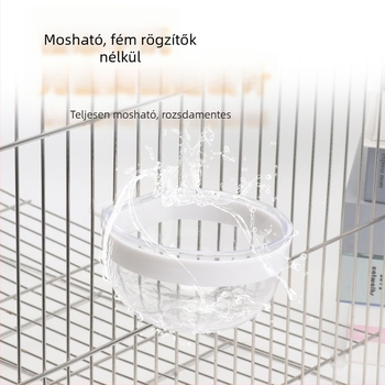 Hullámos törpepapagáj, törpepapagáj, kakadu eledeldoboz, eledelüveg, eledeltál, madárpohár, szemcse, tojás, köles eledeltál, evéstanuláshoz szükséges kellékek