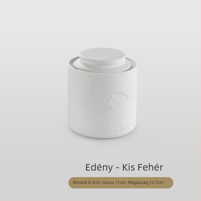 Kisállat urna Fehér Fekete Dombormű Xiangyun Tájkép Tenger Fodrozódás Halál Emlékmű Macska Kutya Tűz Íz