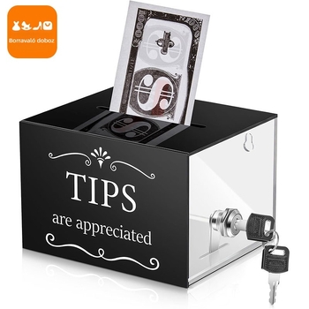 Határokon átnyúló akril emlékeztető palack adományemlékeztető doboz pénztároló ötletdoboz lottó pénztár pénztároló