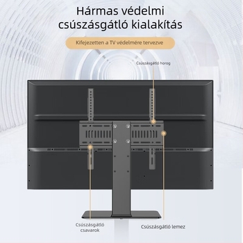 Univerzális TV-talp polc ütésmentes asztali TV-állvány, emelt talp, 32/55/65/80 hüvelyk