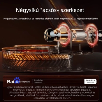 Mobiltelefontartó szénacélból, lapos, univerzális, magasító állvány, 360 fokban forgatható, összecsukható, emelhető asztali polc