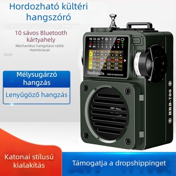 HRD-700 hordozható multimédiás zenelejátszó, teljes sávú adásvétellel, Bluetooth TF kártya lejátszással