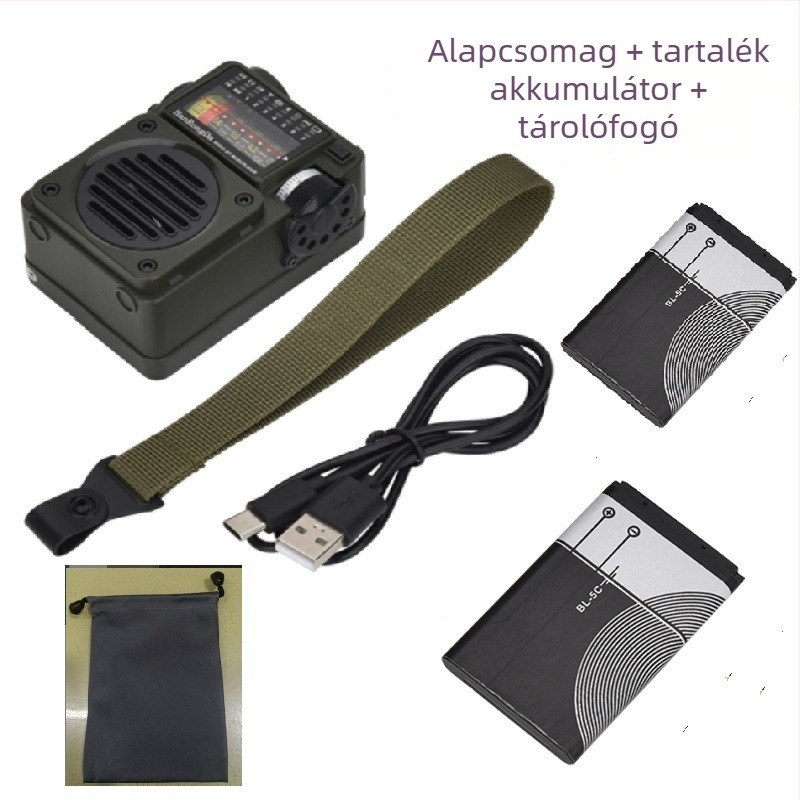 HRD-700 hordozható multimédiás zenelejátszó, teljes sávú adásvétellel, Bluetooth TF kártya lejátszással