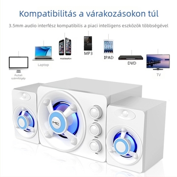 Határokon átnyúló számítógépes vezetékes Bluetooth audio asztali univerzális kreatív személyiség USB kis hangszóró asztali mélynyomó nagykereskedelem