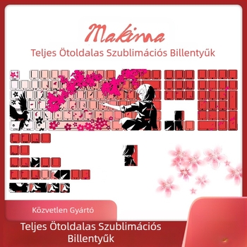 Cseresznyevirág lány Rókalány Kulcsvédő Kollekció Oldalra Felírt Gradient Termikus Szublimációs Átlátszó Másodlagos Kulcsvédő Határokon Átnyúló Robbanások