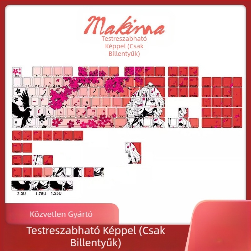 Cseresznyevirág lány Rókalány Kulcsvédő Kollekció Oldalra Felírt Gradient Termikus Szublimációs Átlátszó Másodlagos Kulcsvédő Határokon Átnyúló Robbanások