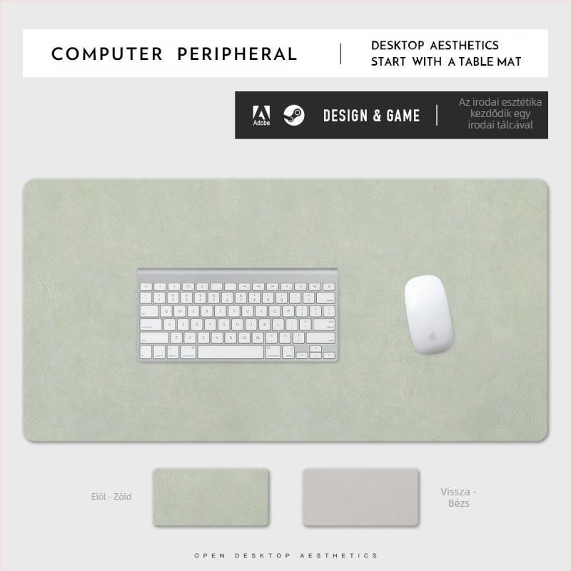 PU bőr egérpad, foltálló, extra nagy, retró marhabőr mintás irodai számítógép asztali pad, vízálló és foltálló, kis tételben, nagykereskedelem