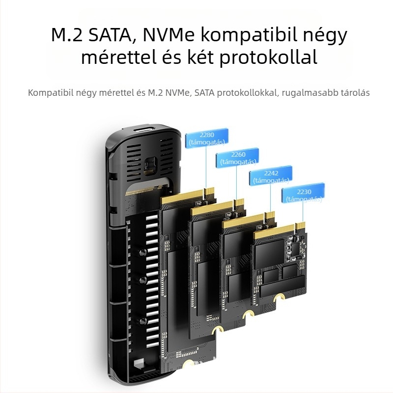 fan tiger m.2 szilárdtest merevlemez doboz m2 sata/nvme protokoll külső ssd mobil merevlemez doboz