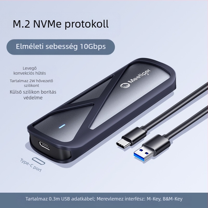 fan tiger m.2 szilárdtest merevlemez doboz m2 sata/nvme protokoll külső ssd mobil merevlemez doboz
