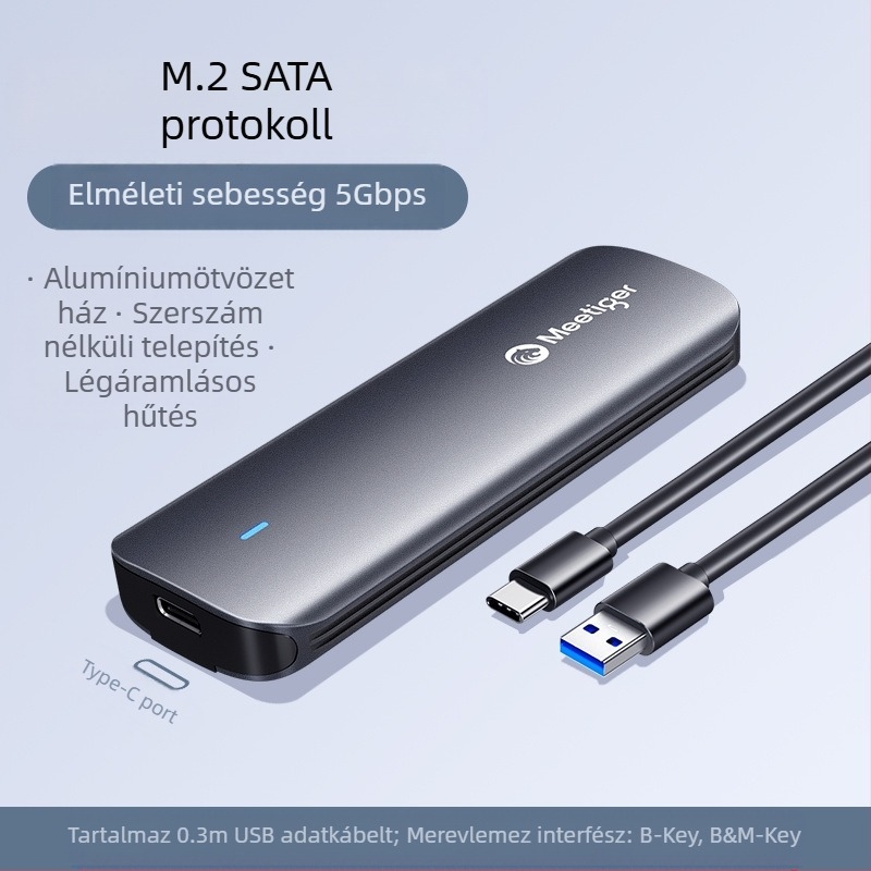 fan tiger m.2 szilárdtest merevlemez doboz m2 sata/nvme protokoll külső ssd mobil merevlemez doboz