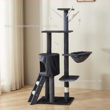 Határokon átnyúló macskamászó állvány karcálló macskamászó állvány macskafa integrált többszintes, nem elfoglaló, több macskás játszható állvány gyári közvetlen értékesítés