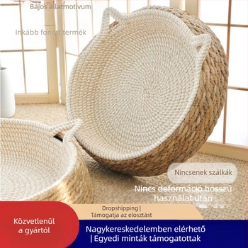 Rattan macskafészek nagy macska kaparódeszka kopásálló rattan integrált karcálló téli négy évszak univerzális hulladék macskafészek határokon átnyúló hő