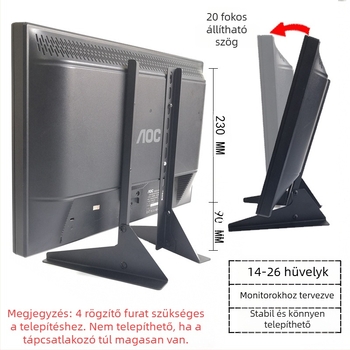 TV talp 17/32/43 ütésmentes asztali magasító konzol asztali számítógép-monitor univerzális akasztó