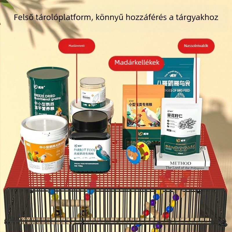 0,8 titkosított madárkalitka papagájkalitka háztartási nagyméretű madárkalitka Xuanfeng tigrisbőr pünkösdi hortenzia gyöngyhöz