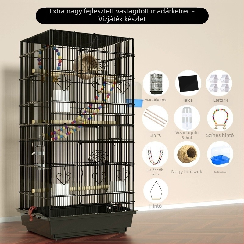 0,8 titkosított madárkalitka papagájkalitka háztartási nagyméretű madárkalitka Xuanfeng tigrisbőr pünkösdi hortenzia gyöngyhöz