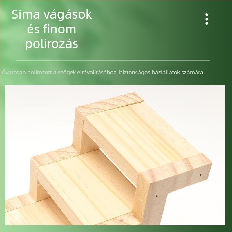 Kalitka pihenőasztal rönk mászólétra madárkalitka játék Z alakú kis madárlétra falétra interaktív papagáj mászó lépcső
