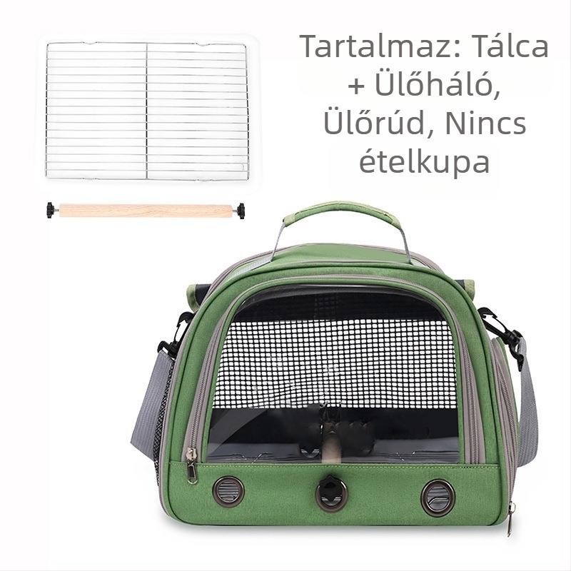 Külkereskedelmi gyártók nagykereskedelmi madártáska papagáj táska hordozható vállra lélegző madárkalitka porózus redőnyös hordozható kisállat táska