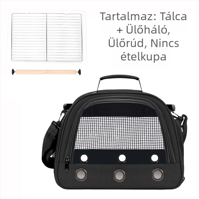 Külkereskedelmi gyártók nagykereskedelmi madártáska papagáj táska hordozható vállra lélegző madárkalitka porózus redőnyös hordozható kisállat táska