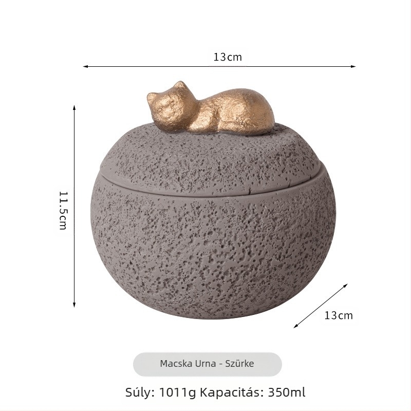 Urna kisállat temetkezési célra, emlékdoboz macska és kutya utógondozásra, urna, hamvasztási tárolódoboz, temetkezési kellékek határokon átnyúlóan