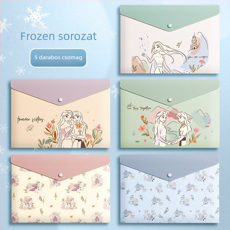 A4-es rajzfilm irattartó táska papír írószer tároló táska pp patenttáska nagy kapacitású irodai információs irattartó táska nagykereskedelem