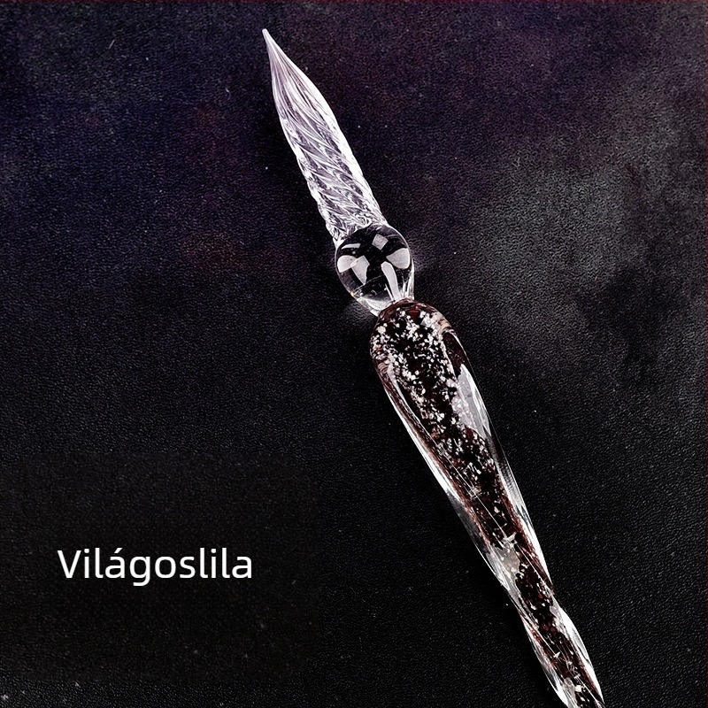 Gyárilag kézzel készített, vízbe mártott világító üvegtoll, világító tábla toll, világító toll