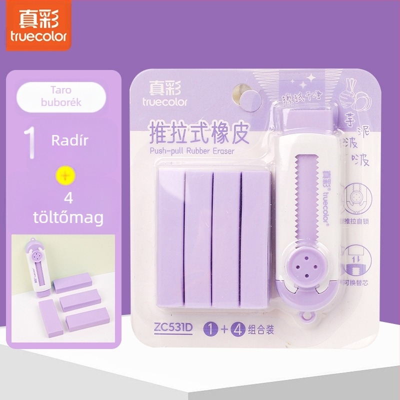 Aranyos kreatív ceruzaradír, valódi színű radír, húzható-nyomó diák speciális korrekciós radír, cserélhető magradír, nagykereskedelem