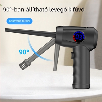 Robbanékony intelligens digitális kijelzővel ellátott, kényelmes töltést biztosító mini kézi tisztító, pumpáló, vezeték nélküli autós szuper porfúvó