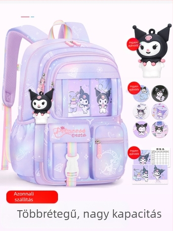 Hűtőszekrény ajtótípusú ajtónyitású iskolatáska első osztályos lányoknak, vízálló gerincvédelemmel, 3-6 éves általános iskolások számára a terhelés csökkentése érdekében