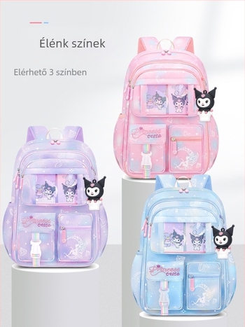 Hűtőszekrény ajtótípusú ajtónyitású iskolatáska első osztályos lányoknak, vízálló gerincvédelemmel, 3-6 éves általános iskolások számára a terhelés csökkentése érdekében