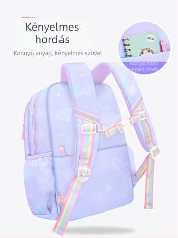 Hűtőszekrény ajtótípusú ajtónyitású iskolatáska első osztályos lányoknak, vízálló gerincvédelemmel, 3-6 éves általános iskolások számára a terhelés csökkentése érdekében
