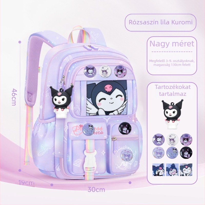 Hűtőszekrény ajtótípusú ajtónyitású iskolatáska első osztályos lányoknak, vízálló gerincvédelemmel, 3-6 éves általános iskolások számára a terhelés csökkentése érdekében