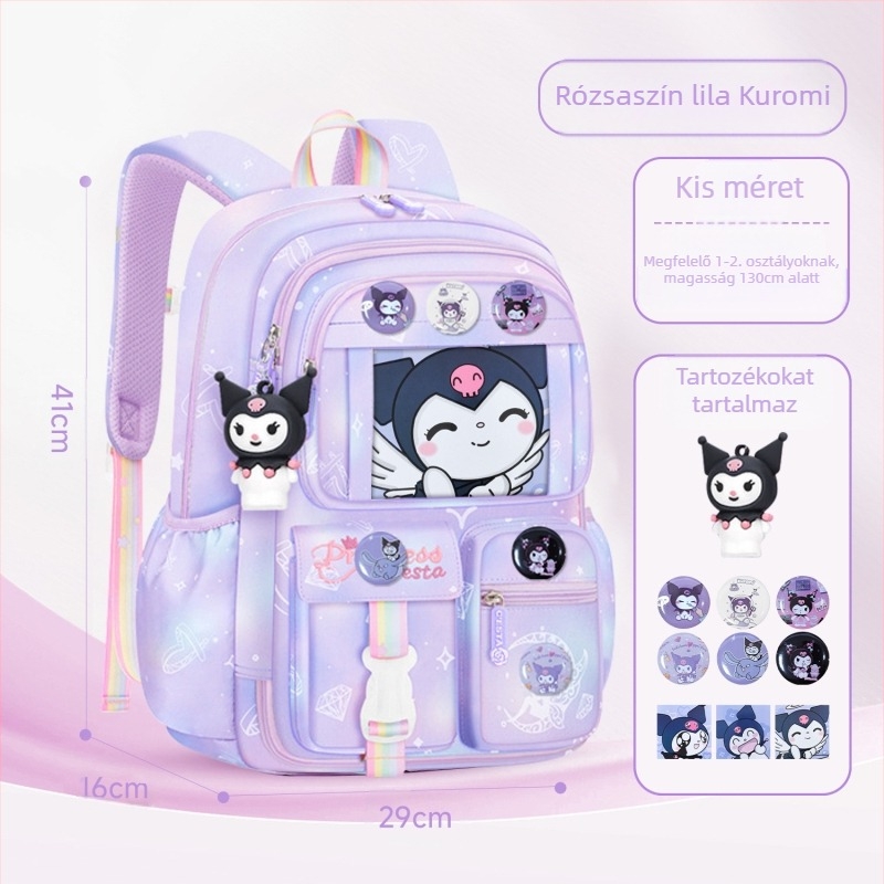 Hűtőszekrény ajtótípusú ajtónyitású iskolatáska első osztályos lányoknak, vízálló gerincvédelemmel, 3-6 éves általános iskolások számára a terhelés csökkentése érdekében