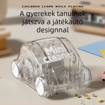 Mini asztali tisztítóautó, szórakoztató diákpapír, ceruzaradír, porgyűjtő, dekompressziós játékautó, kézi modell