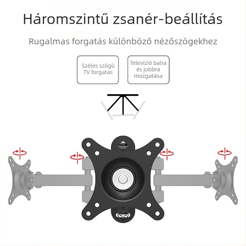 Számítógép LCD monitor konzol falra akasztható forgatható behúzható TV-tartó univerzális fali polc