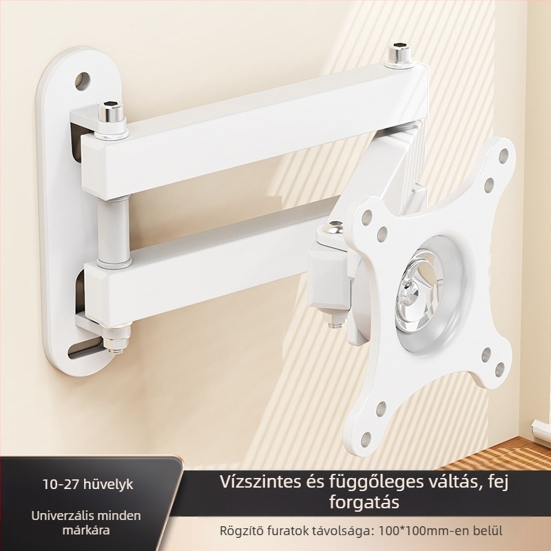 Számítógép LCD monitor konzol falra akasztható forgatható behúzható TV-tartó univerzális fali polc