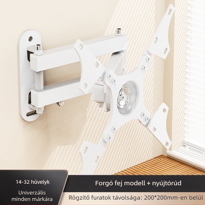 Számítógép LCD monitor konzol falra akasztható forgatható behúzható TV-tartó univerzális fali polc