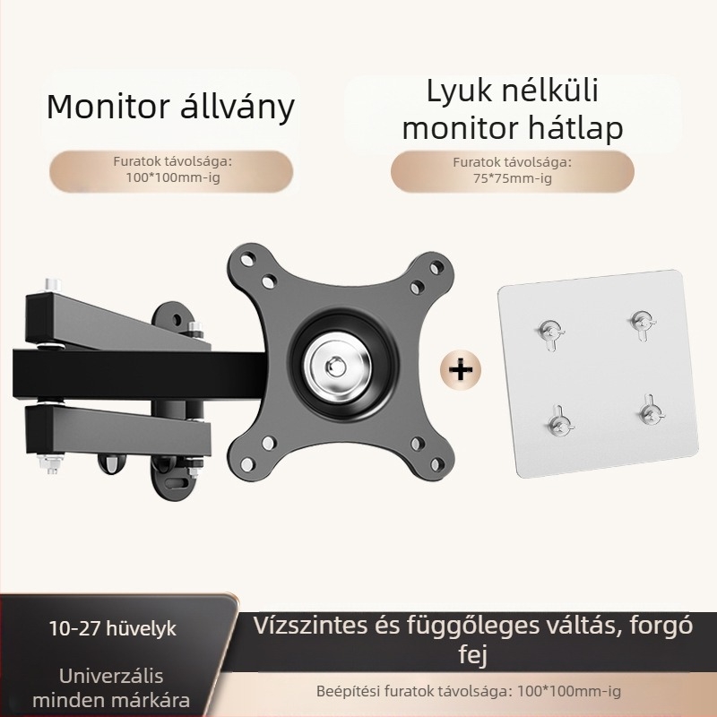 Számítógép LCD monitor konzol falra akasztható forgatható behúzható TV-tartó univerzális fali polc