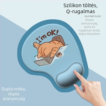 Forró rajzfilm állat szilikon csukló egérpad csuklótámasz asztali pad kép egérpad csuklóvédő foltálló