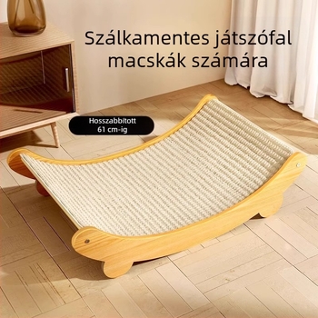 Szizál macskakaparódeszka, kopásálló nagy macskakaromdeszka, macskafészek, integrált macskavédő, karcálló kanapépárna