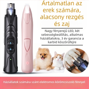Kutya körömcsiszoló elektromos kisállat körömcsiszoló töltés macska körömvágó macskáknak Teddy arany szőrű körömcsiszoló némítás