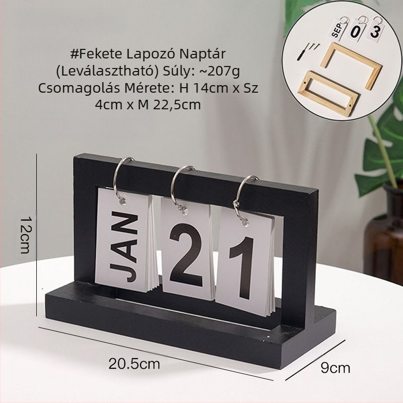 Új kreatív asztali naptár dísz, csúcskategóriás visszaszámlálós, állandó öröknaptár, fa asztali dekorációs naptár dísz