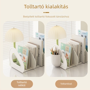 Asztali könyvespolc tárolódoboz átlátszó diákkönyv íróasztal állvány elválasztó akril tolltartó tárolóállvány
