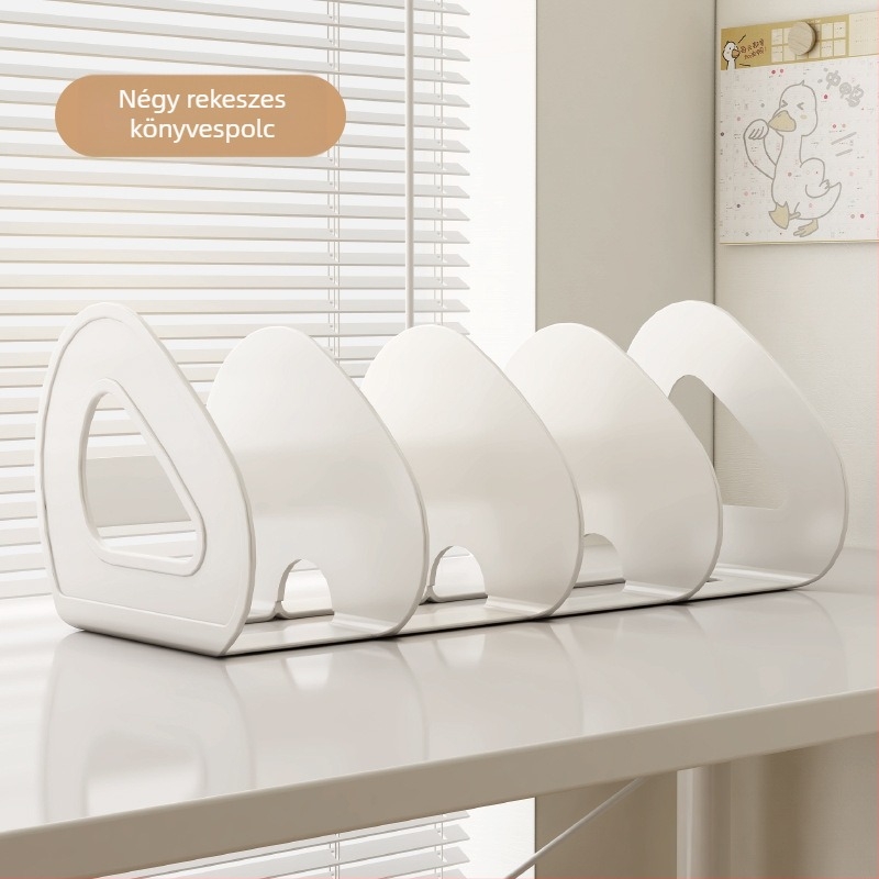 Asztali könyvespolc tárolódoboz átlátszó diákkönyv íróasztal állvány elválasztó akril tolltartó tárolóállvány